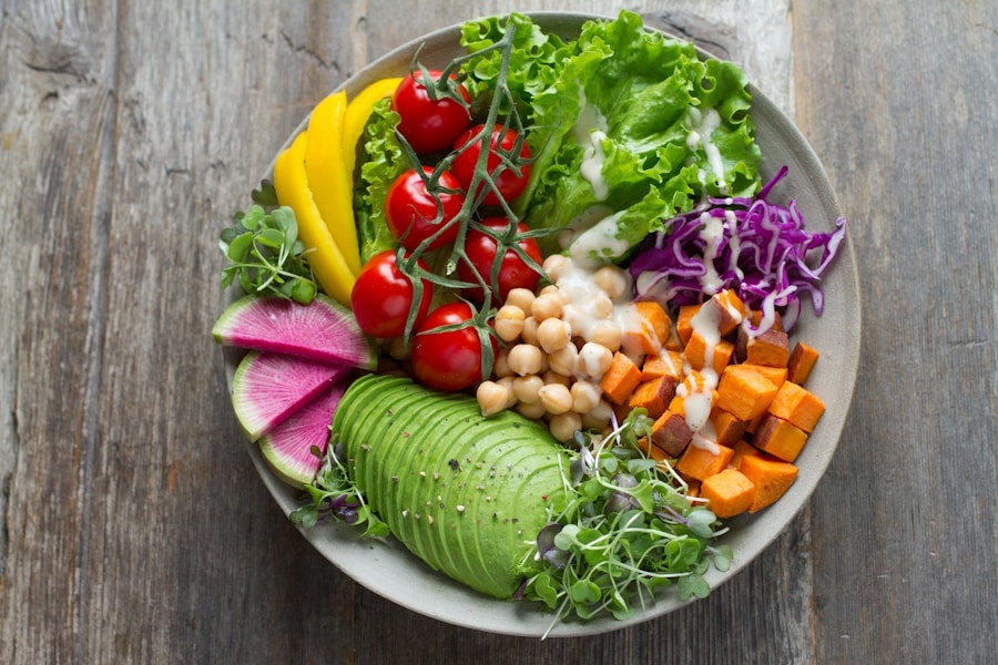Colorful, nutrient-dense whole food bowl with vibrant vegetables